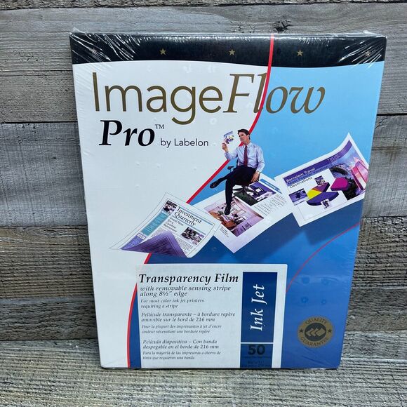 Image Flow Pro By Labelon Transparency Film 50 Sheets For Laser Printers - Picture 1 of 7